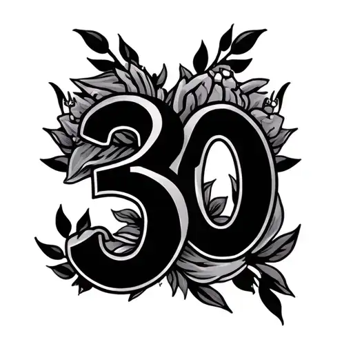 30Th Birthday Tatoo Design