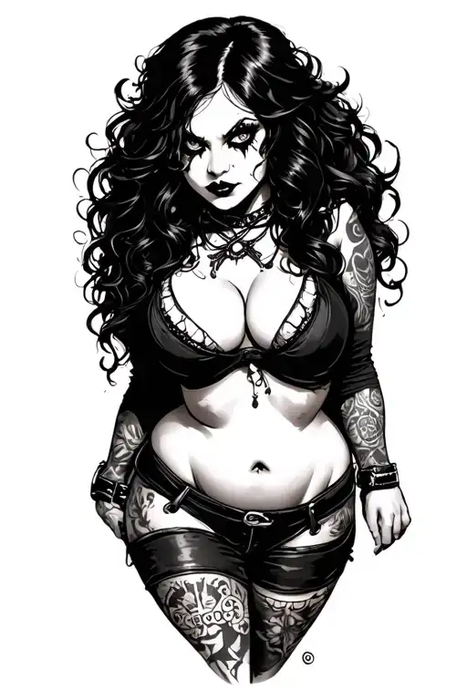 Chubby Slutty Goth Girl