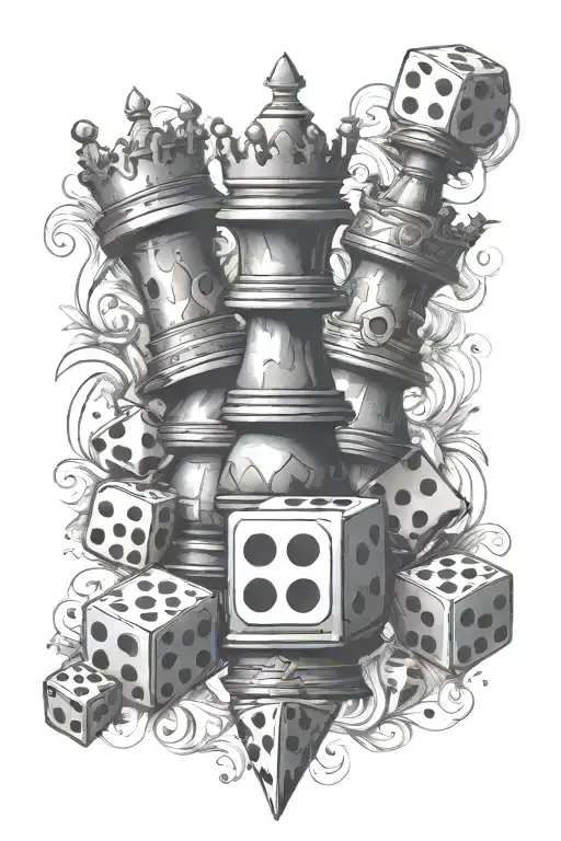 Dice Playing Cards Chess Pieces