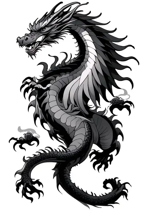 Japanese Dragon Flying
