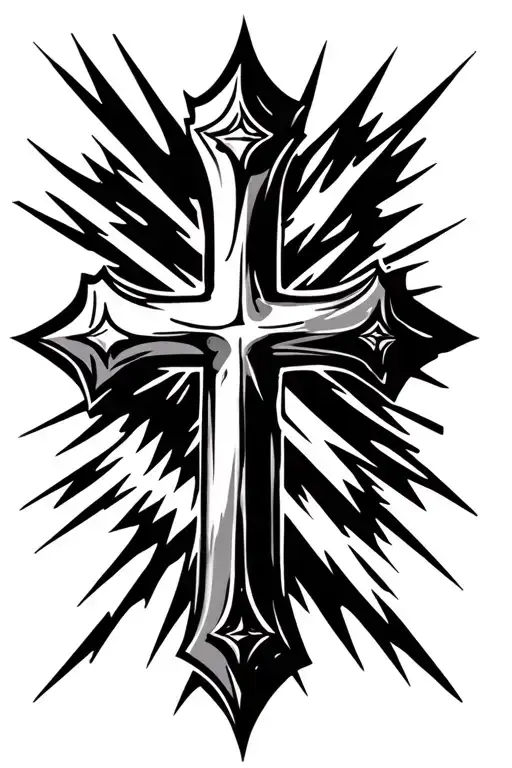 Christian Cross In Bolts