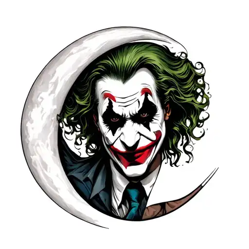 Joker In Shape Of Half Moon