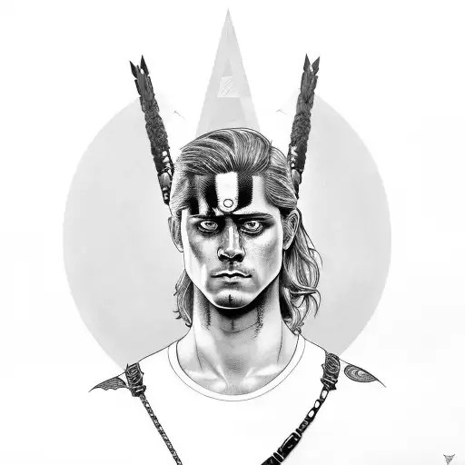 A Portrait Of Achilles With A Punk Rock Twist