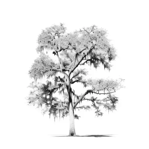 South Carolina State Palmetto Tree Outline With Fade