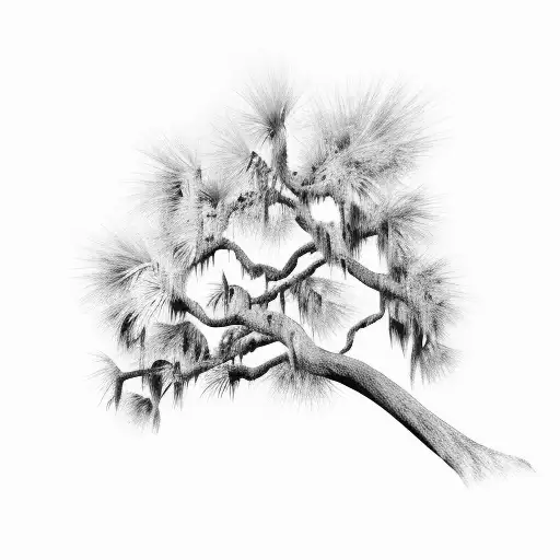 South Carolina State Palmetto Tree Outline With Fade