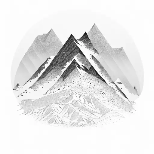 A Majestic Mountain Peak Emerging From A Mystical Forest