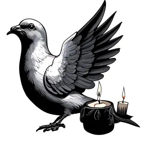 Dove With Candle