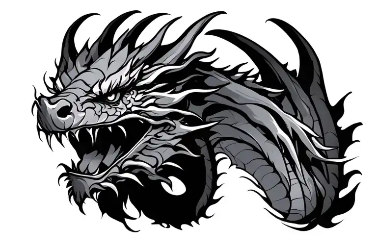 Dragon Holding A Head