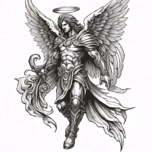 Warrior Angel With Wings