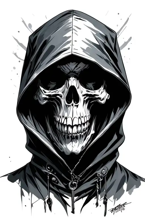 Skull Hooded Cyberpunk