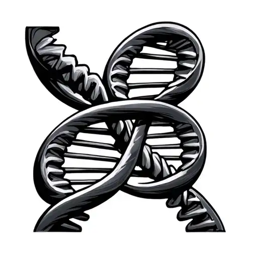 Two Interlocking Infinity Symbols Made From Dna Strand