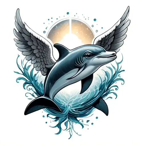 Dolphin With Angel Wings