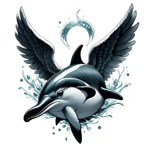 Dolphin With Angel Wings