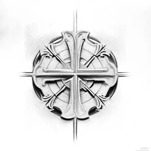 Christian Cross With The Name Carmen