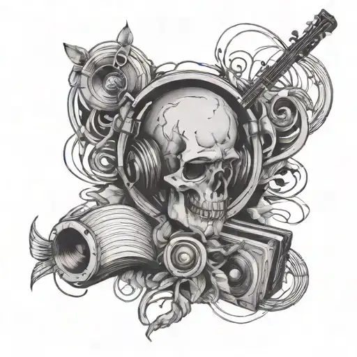 Music Playlist Cover Tattoo Inspired