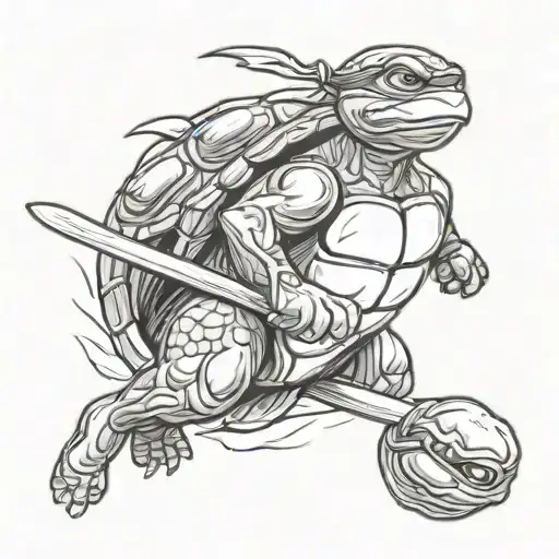 Ninja Turtle Skateboarding