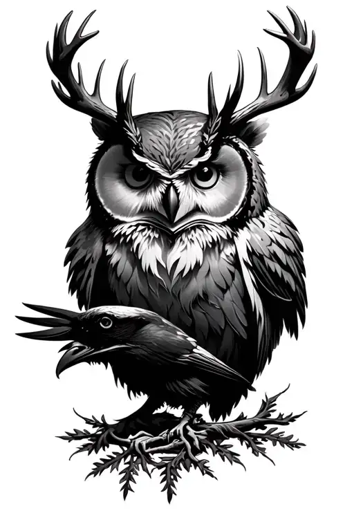 Bear Owl Deer Raven Topple