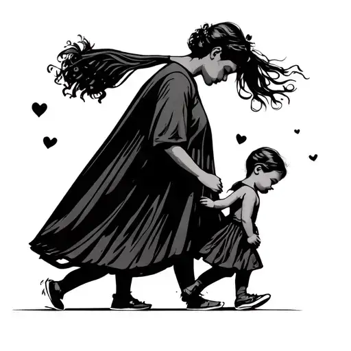 Mom Dad Baby Girl Baby Boy Walking