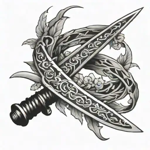 Katana Wrapped In Vines