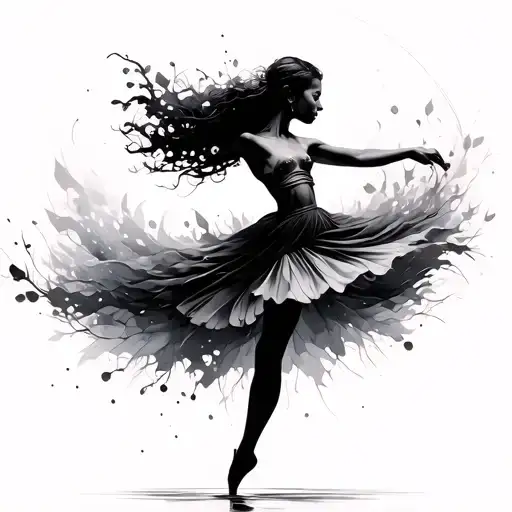 Abstract Dancer In Nature Scene