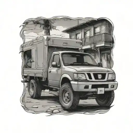 1997 Nissan Truck Parked