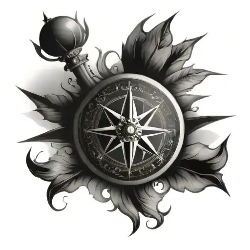 Compass Tatto Design