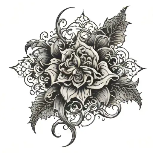 Gothic Inspired Tattoo Featuring