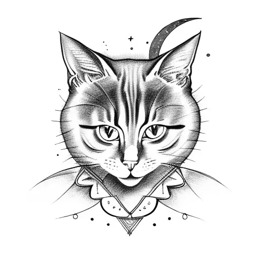 Whimsical Cats Playing With Moon And Star-shaped Crafting Materials