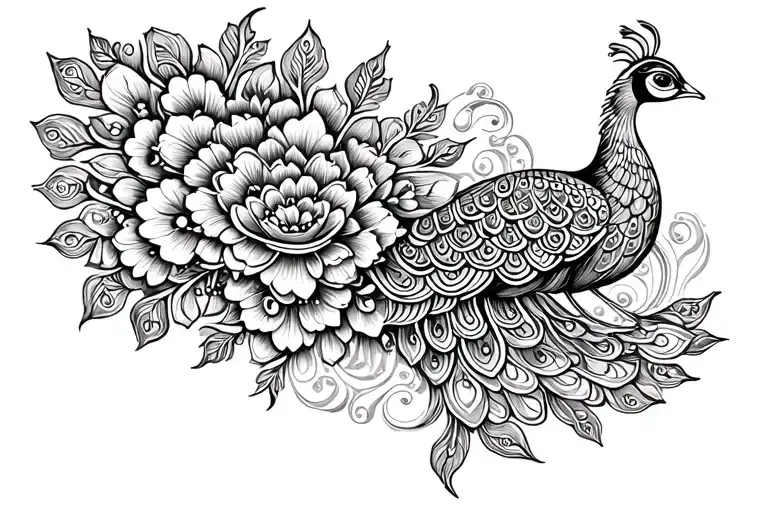 Mendhi Floural Peacock