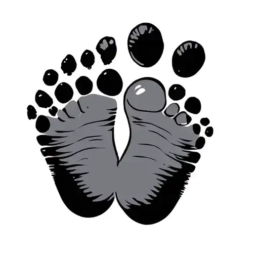 Baby Foot Print With Name Incorporated