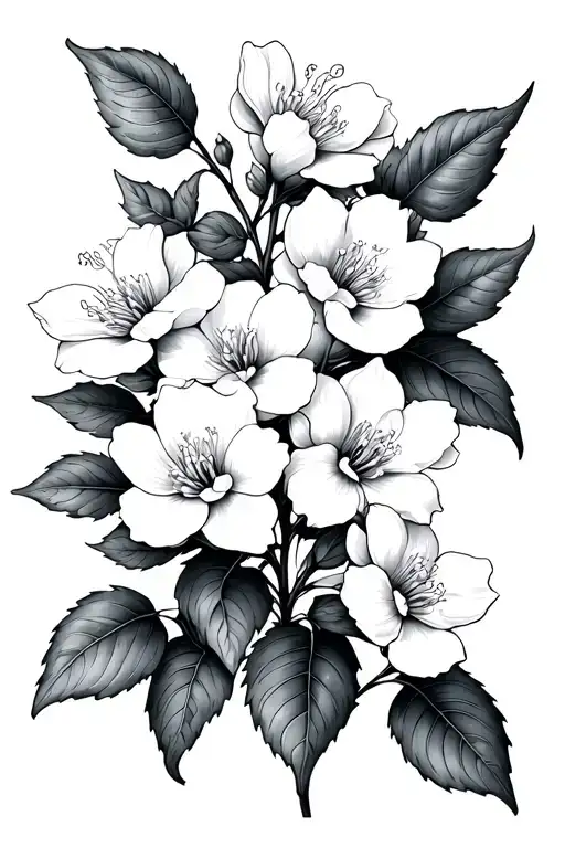 Honeysuckle Flowers On A Vine Growing