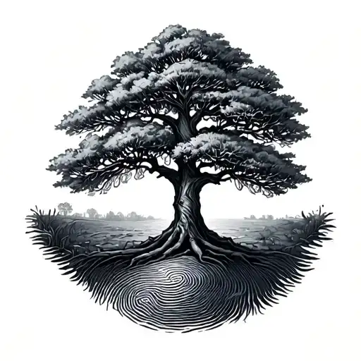 Tree With Finger Print
