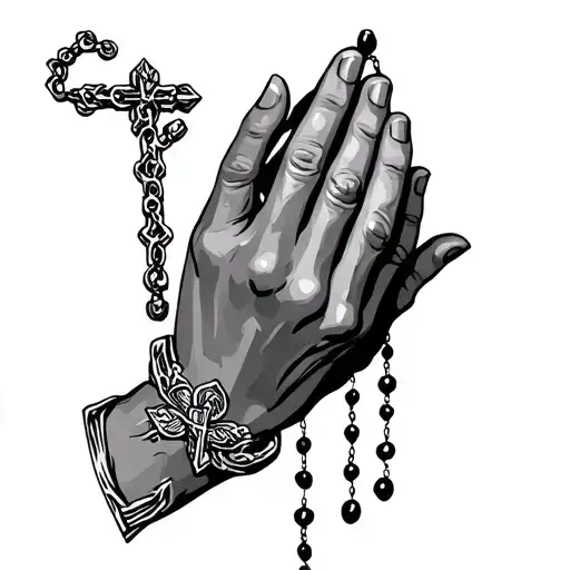 Rosary Praying Hands