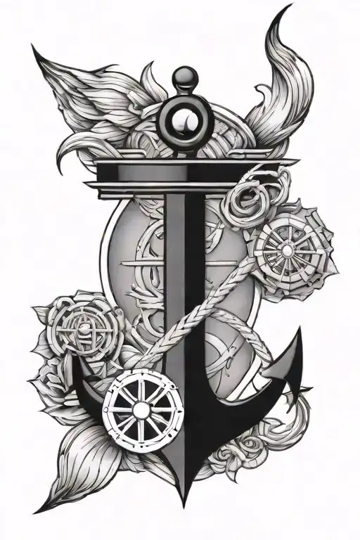 Nautical Arm Sleeve Tattoo Design
