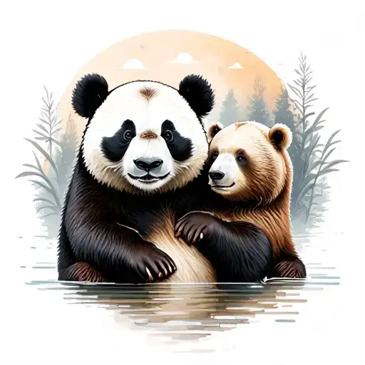 Panda And Brown Bear