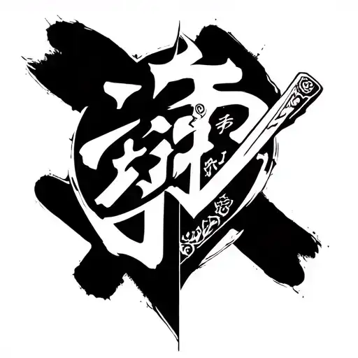 Katana Goes Into Font Surrounded