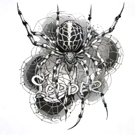 Spider With Name Written Underneath
