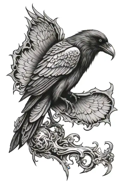 Raven Macabre Forearm