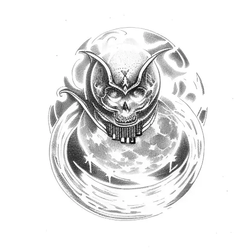 Tarot Card With The Moon