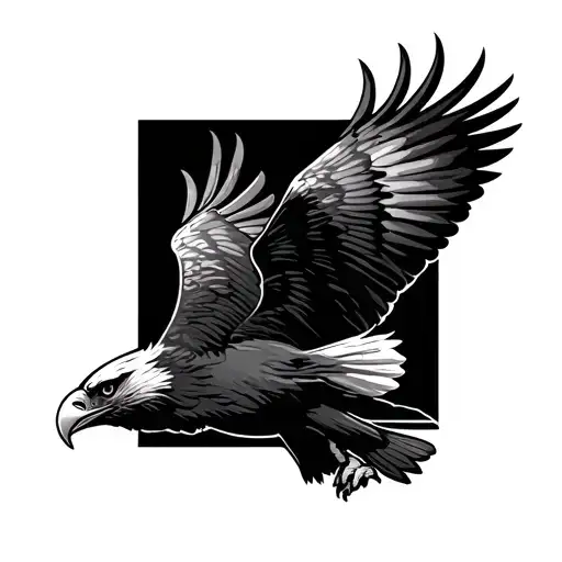 Hunting Eagle Flying