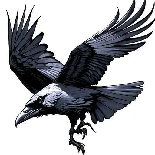 Raven Flying Toward Me