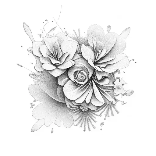 An Abstract Representation Of Psychology Intertwined With Delicate Flowers