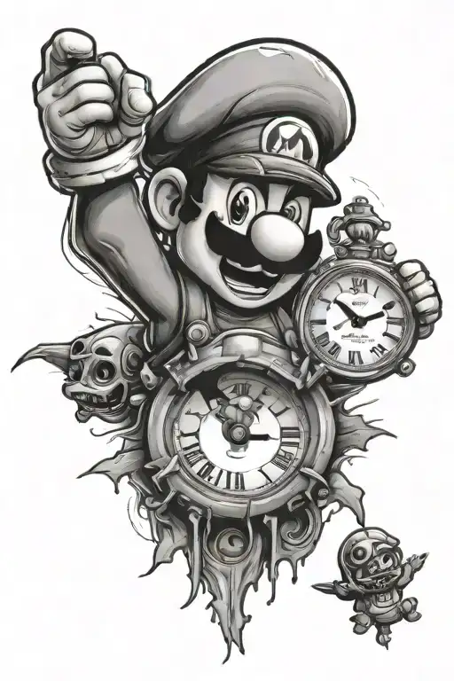 Clock Rip Mario Bros