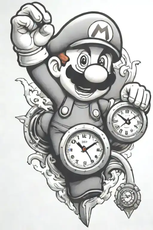 Clock Rip Mario Bros