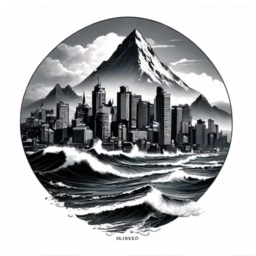 Ocean Mountain City Wrist