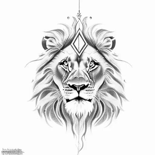 Lion And Greece Temple