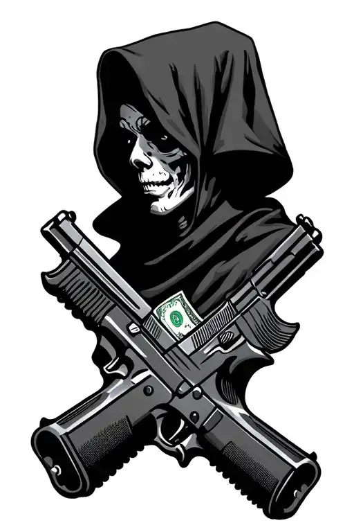 Money And Guns Wearing Ponchos