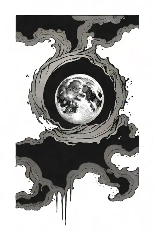 A Moon Merging Together