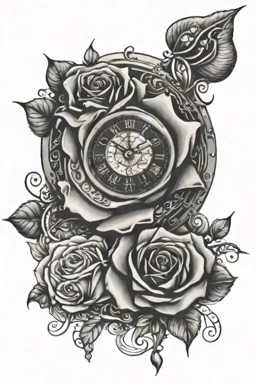 Clock And Rose
