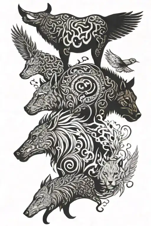 Animal Silhouettes Forming